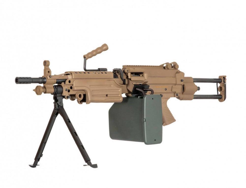 Specna Arms - M249 PARA Core Elektrisk Maskingevær - Brun - Game-On.no