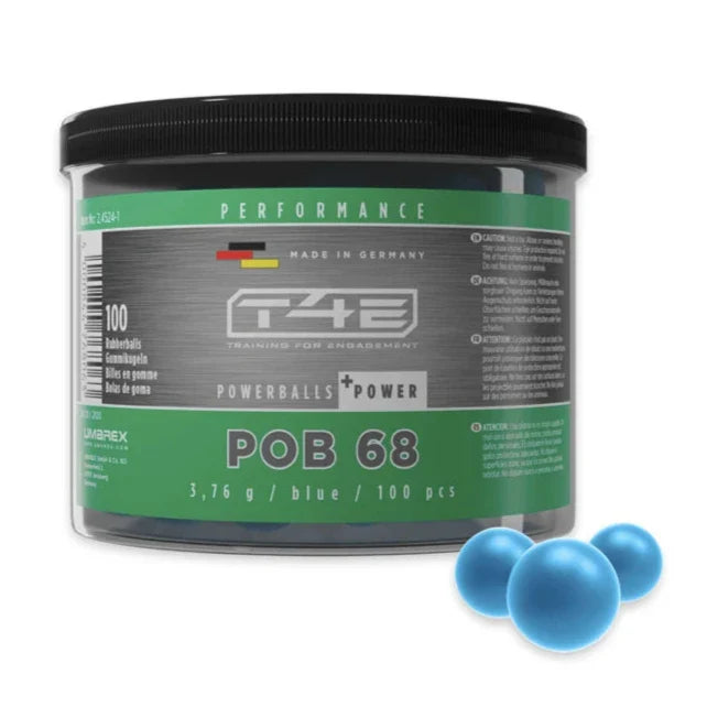 T4E Performance POB Rubber bullets - 0.68CAL - 100pcs