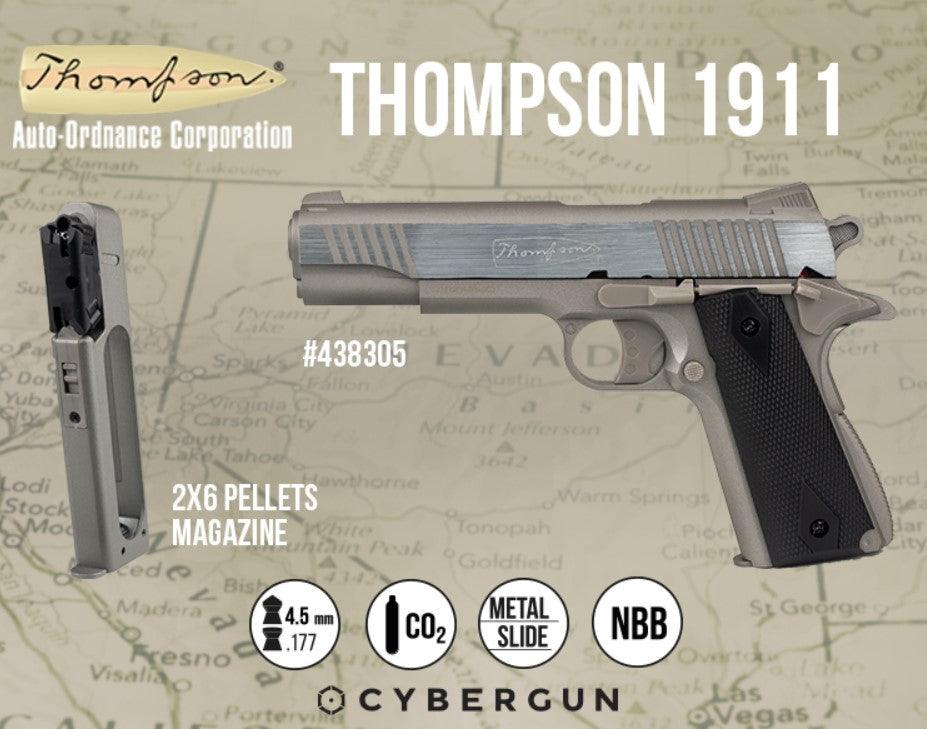 Thompson 1911 Co2 Drevet Luftpistol - 4.5mm Pellet Uten Blowback - Game-On.no