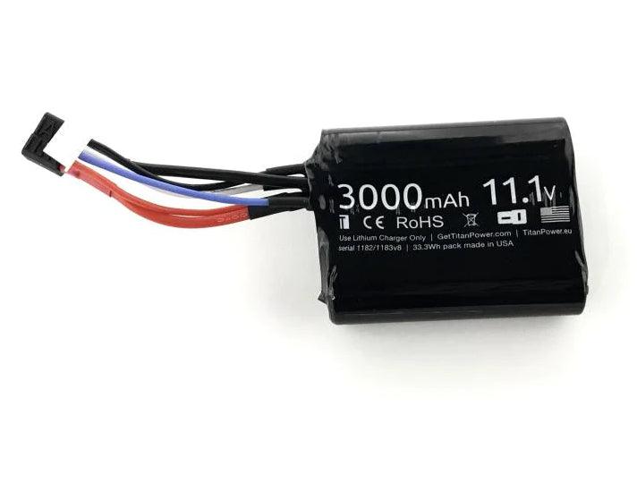 Titan 11.1v 3000mAh Li-Ion akku Brick - T-Plug/Deans - Game-On.no