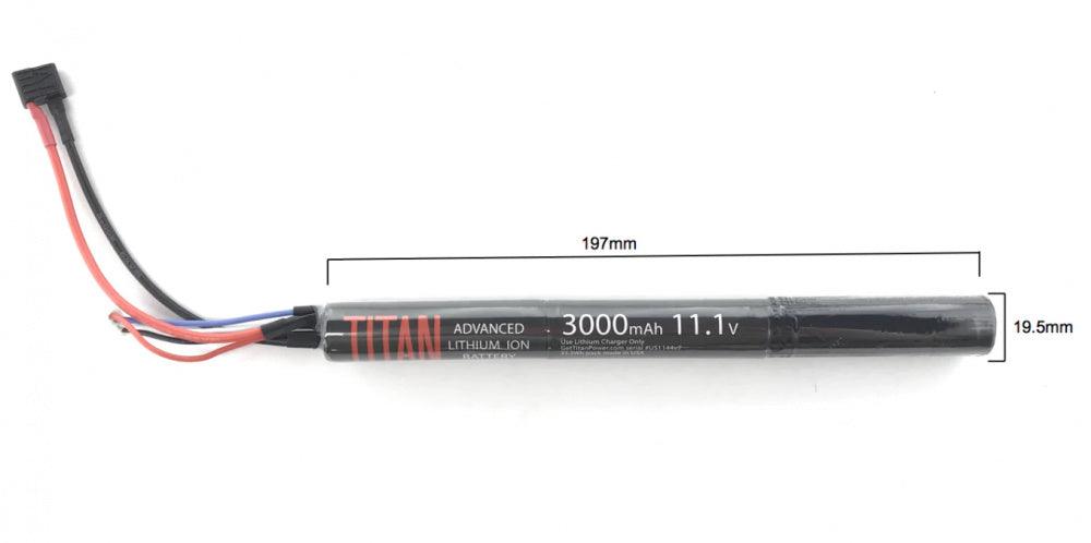 Titan 11.1v 3000mAh Li-Ion akku Stick - T-Plug/Deans - Game-On.no