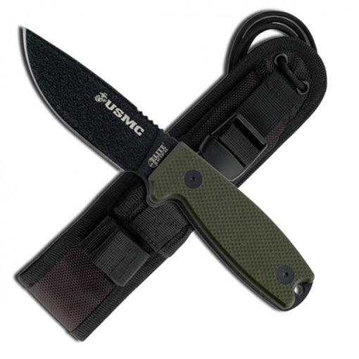 USMC Elite - Taktisk kniv med skede - Grøn - Game-On.no