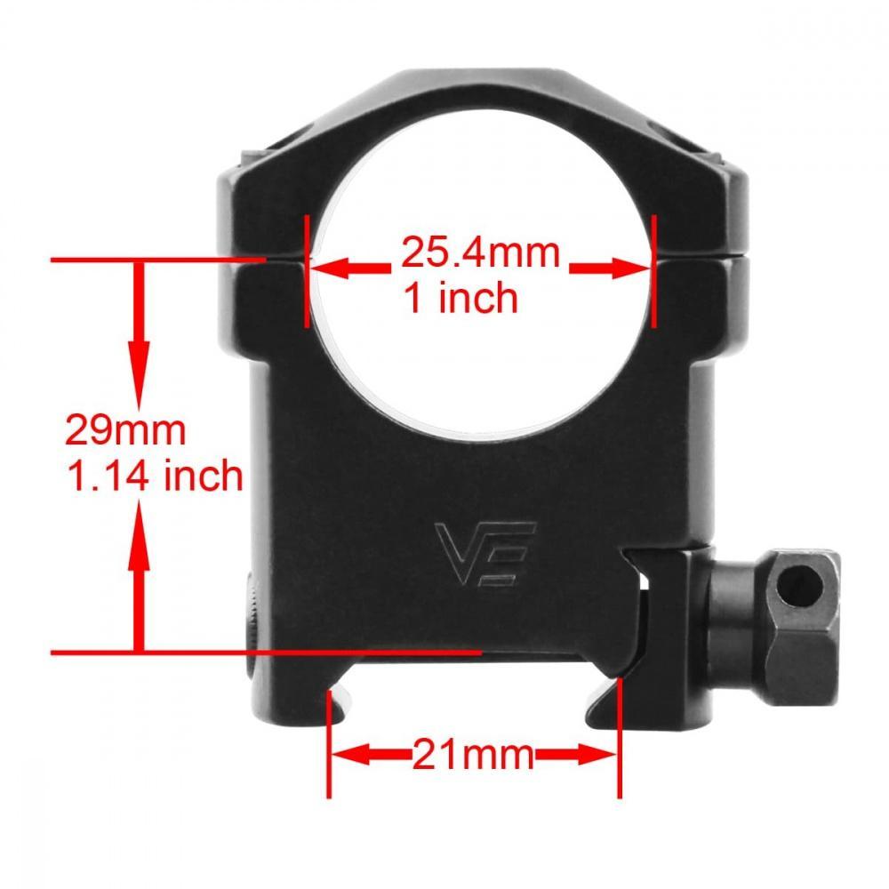 Vector - Mark High Profile Mount Rings , Ø25 - 21mm - Game-On.no