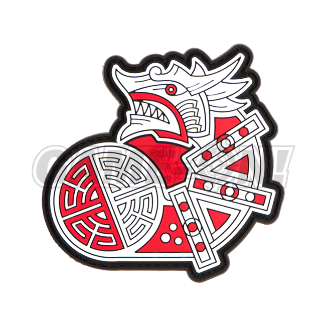 Viking Dragon Ship Head Patch - Färgad - Game-On.com