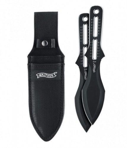 Walther - 2pcs throwing knives w/sheath - Game-On.no