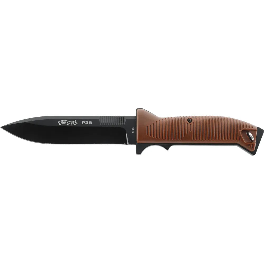 P38 Kniv - Med Lærslire - Lisensiert