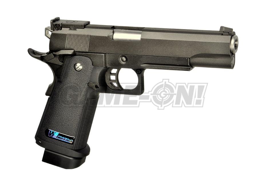 WE - Hi-Capa 5.1 Softgun mit Blowback - Vollmetall Schwarz - Game-On.no