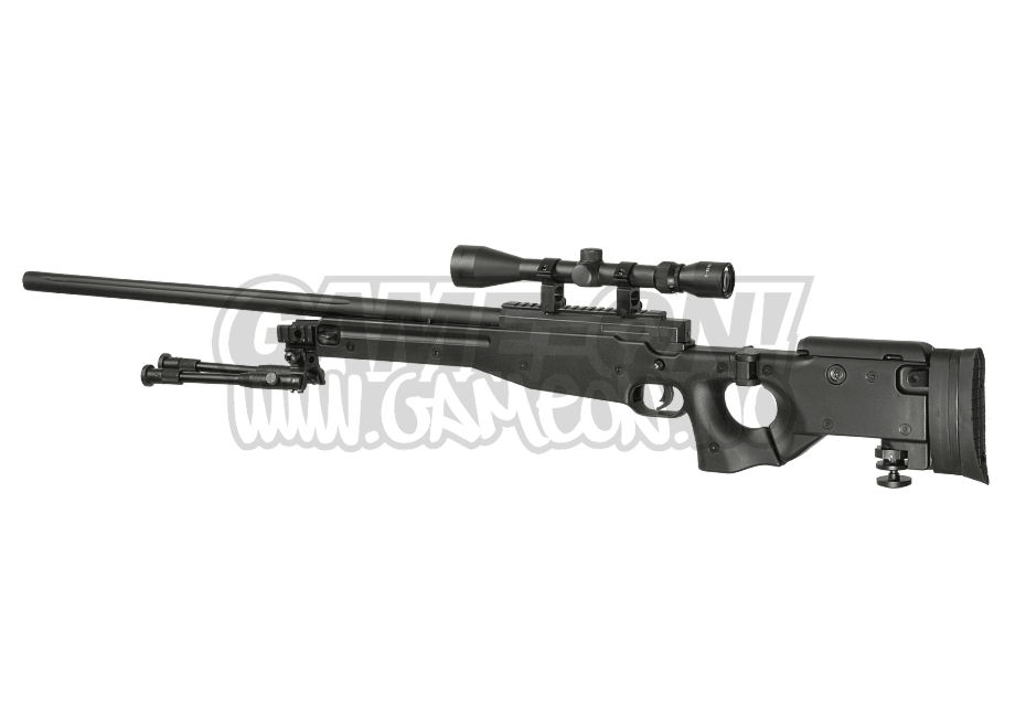 Well - AW .338 Upgraded Sniper Rifle Set - Black - Game-On.no