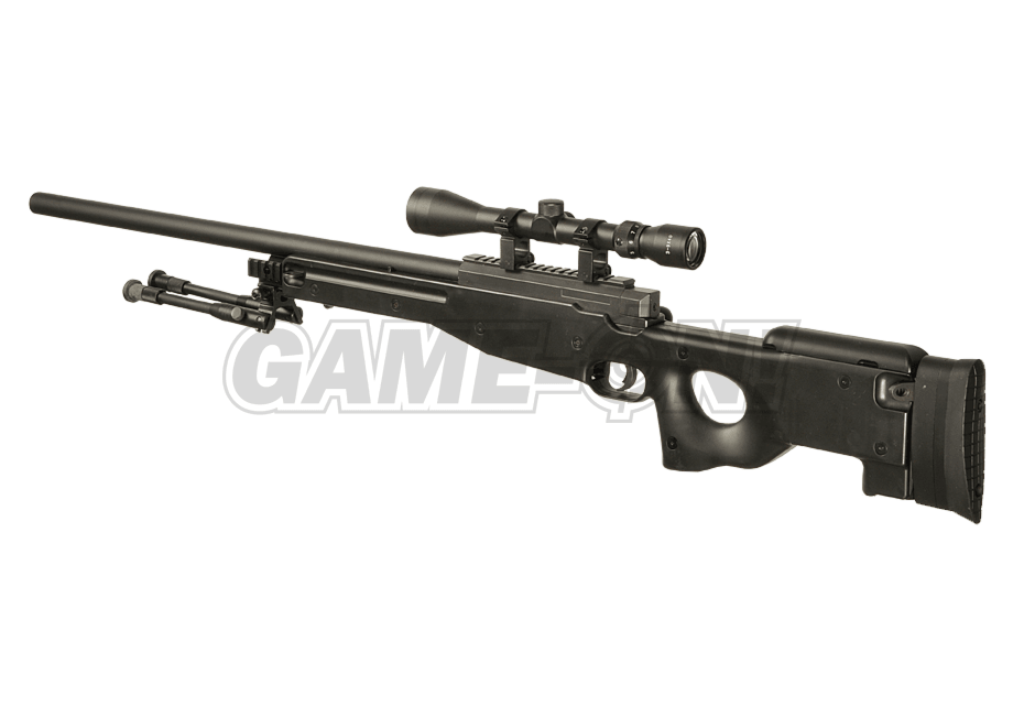 WELL - MB01C L96 Upgraded Airsoft Sniperrifle - Schwarz 2.7J - Game-On.no