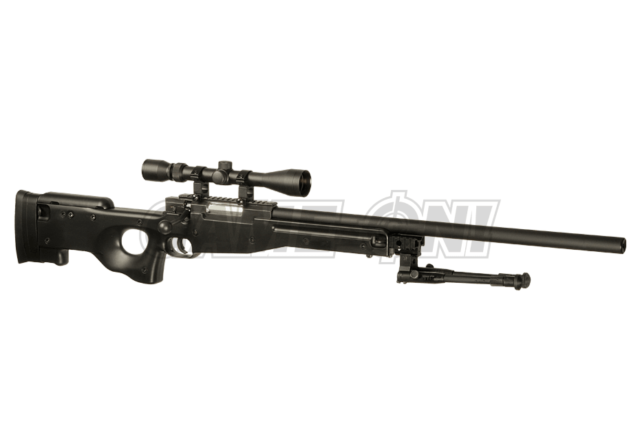 WELL - MB01C L96 Upgraded Airsoft Sniperrifle - Schwarz 2.7J - Game-On.no