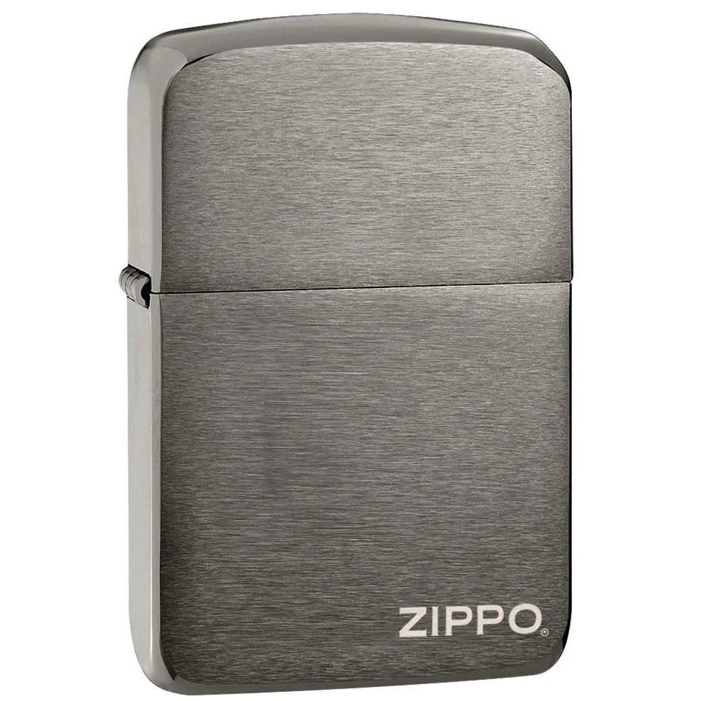 Zippo - 1941 Replik - Schwarzes Eis Logo - Game-On.no