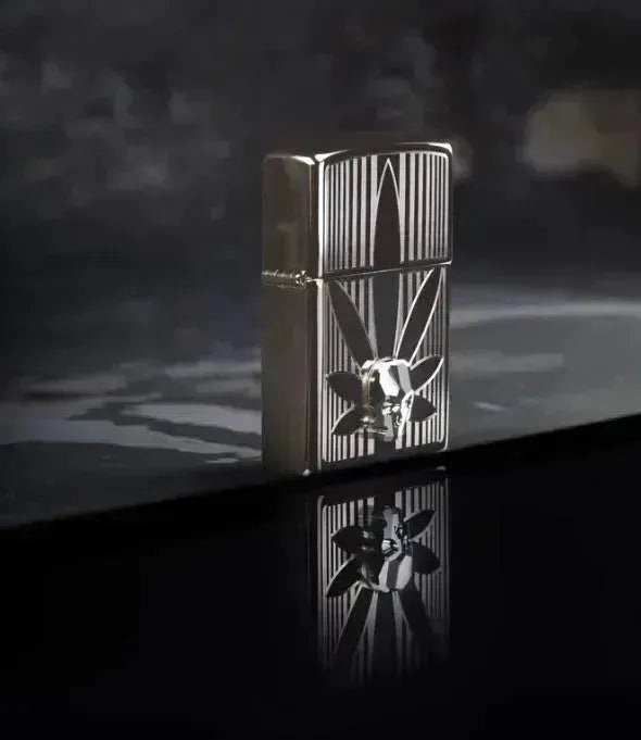 Zippo - Cannabis og 3D Hodeskalle - Game-On.no