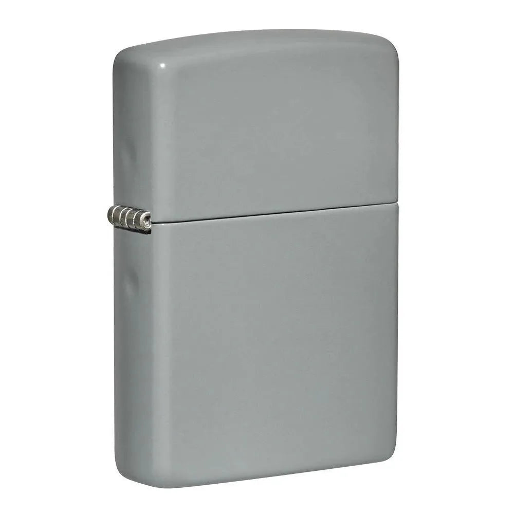 Zippo - Klassisch Flach Grau - Game-On.no