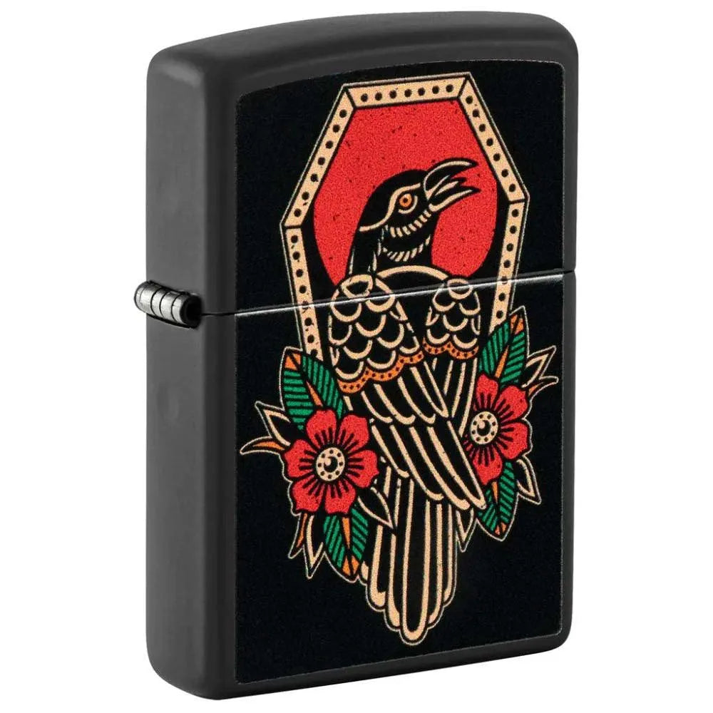 Zippo - Crow Tattoo Design - Game-On.no