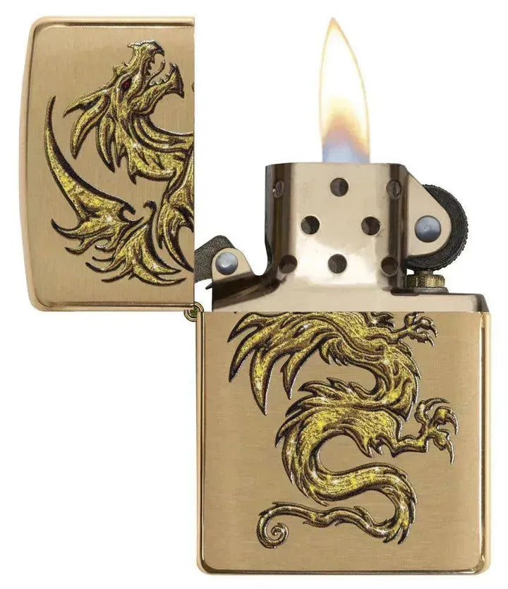 Zippo - Gull Drage Motiv - Game-On.no