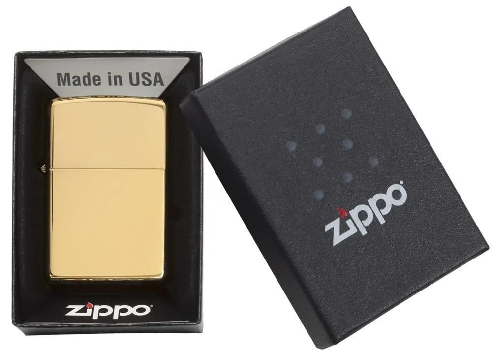 Zippo - Klassisk Høypolert Messing - Game-On.no