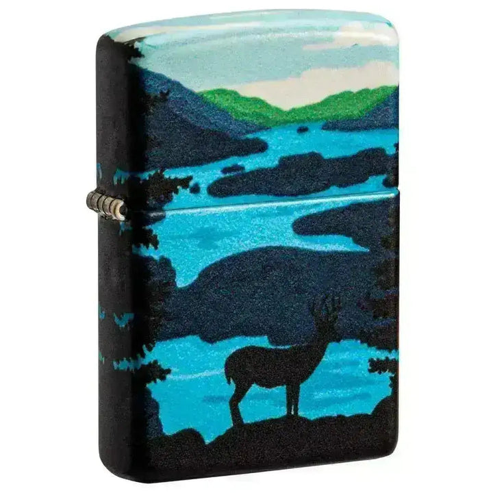 Zippo Lighter - 540 Landskapsmotiv Hjort - Game-On.no