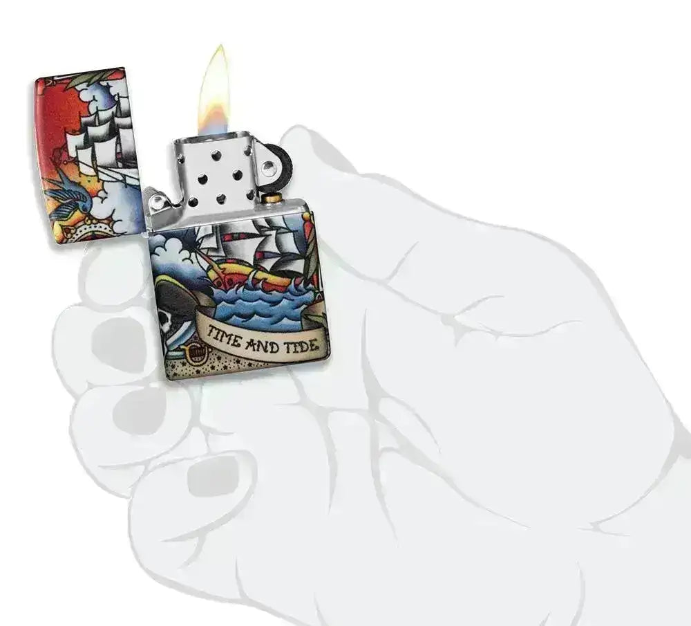 Zippo Lighter - 540 Nautisk Tatovering Motiv - Game-On.no