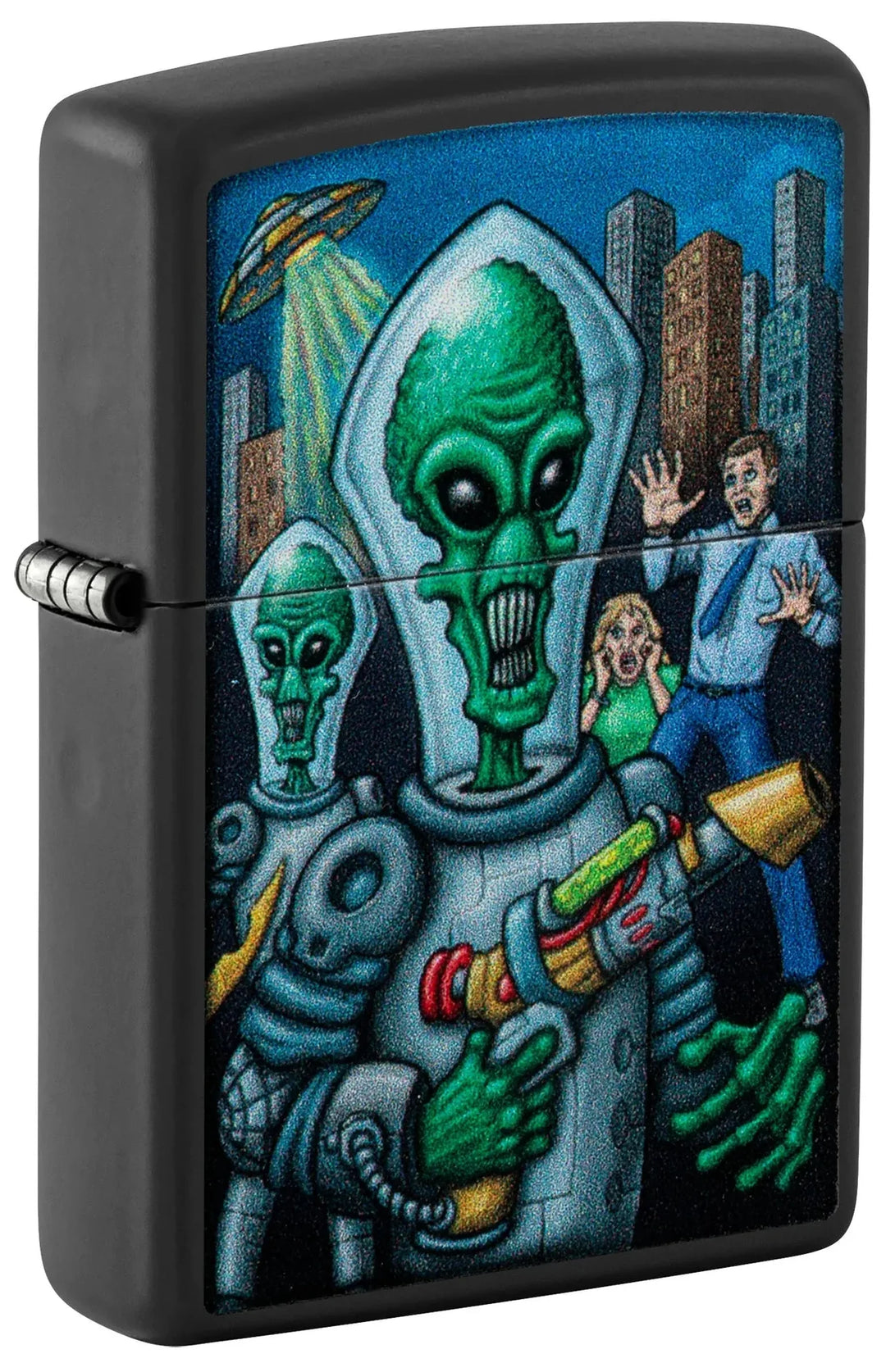 Zippo Lighter - Alien Attack Design - Game-On.no