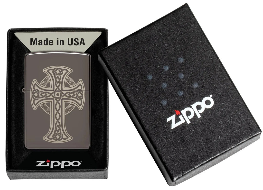 Zippo Lighter - Celtic Cross Design - Game-On.no