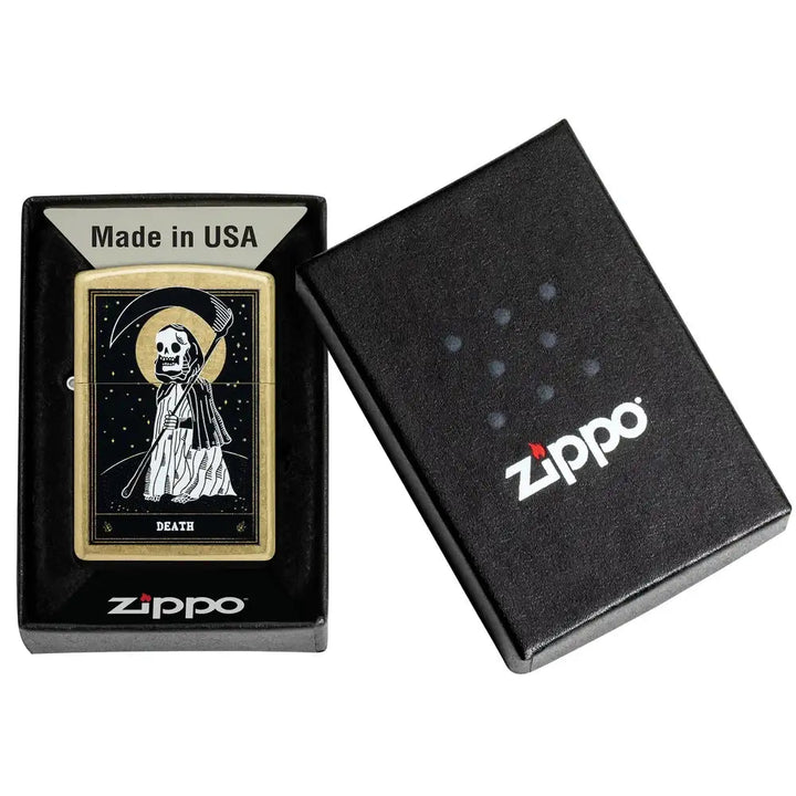 Zippo Lighter - Death Card Design - Game-On.no