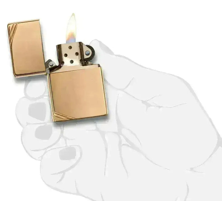 Zippo Lighter - High Polish Brass Vintage 1935 - Game-On.no