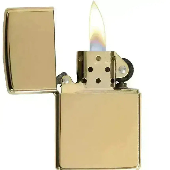 Zippo Lighter - Klassisk Høypolert Messing - Game-On.no