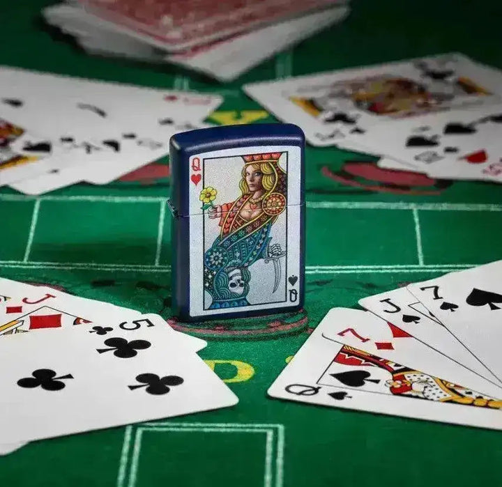 Zippo Lighter - Queen of Hearts Design - Game-On.no