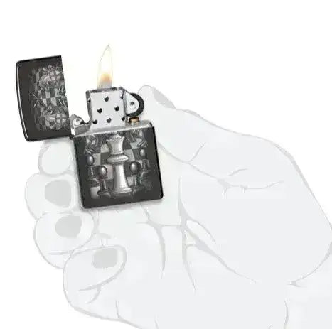 Zippo Lighter - Sjakk Design - Game-On.no
