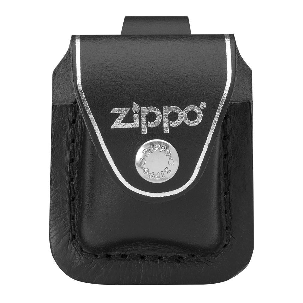 Zippo - Orginal Zippo Halter med beltefeste i skinn - Schwarz - Game-On.no