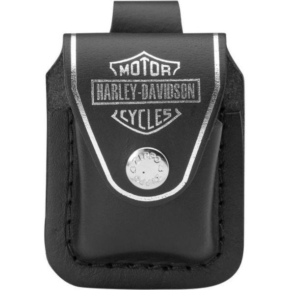 Zippo - Alkuperäinen Zippo-pidike nahkavyönsoljella - Harley Davidson - Game-On.no