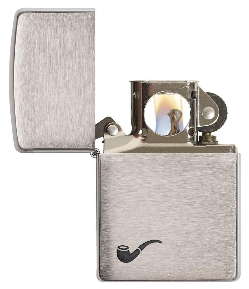 Zippo - Pfeife Gebürstetes Chrom - Game-On.no