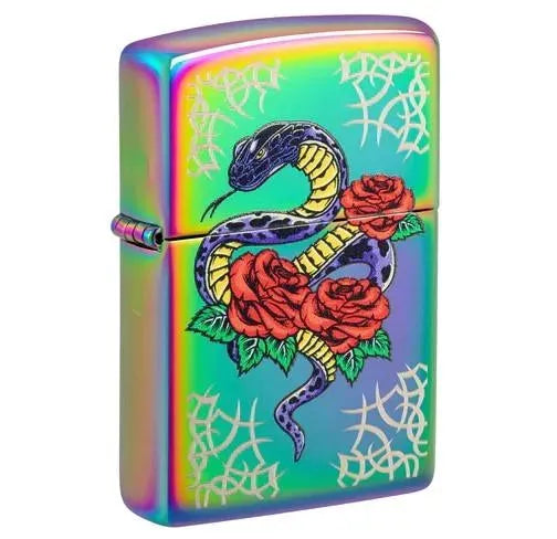 Zippo - Slange og Rose Design - Game-On.no