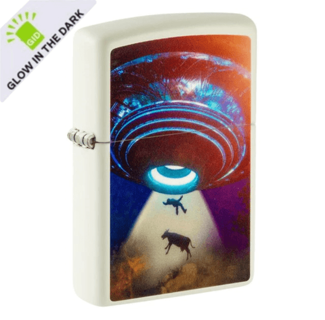 Zippo - UFO-motiv selvlysende - Game-On.no