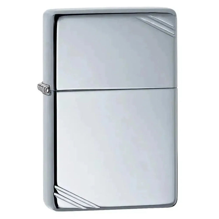 Zippo - Vintage Høypolert Krom med Skråstreker - Game-On.no